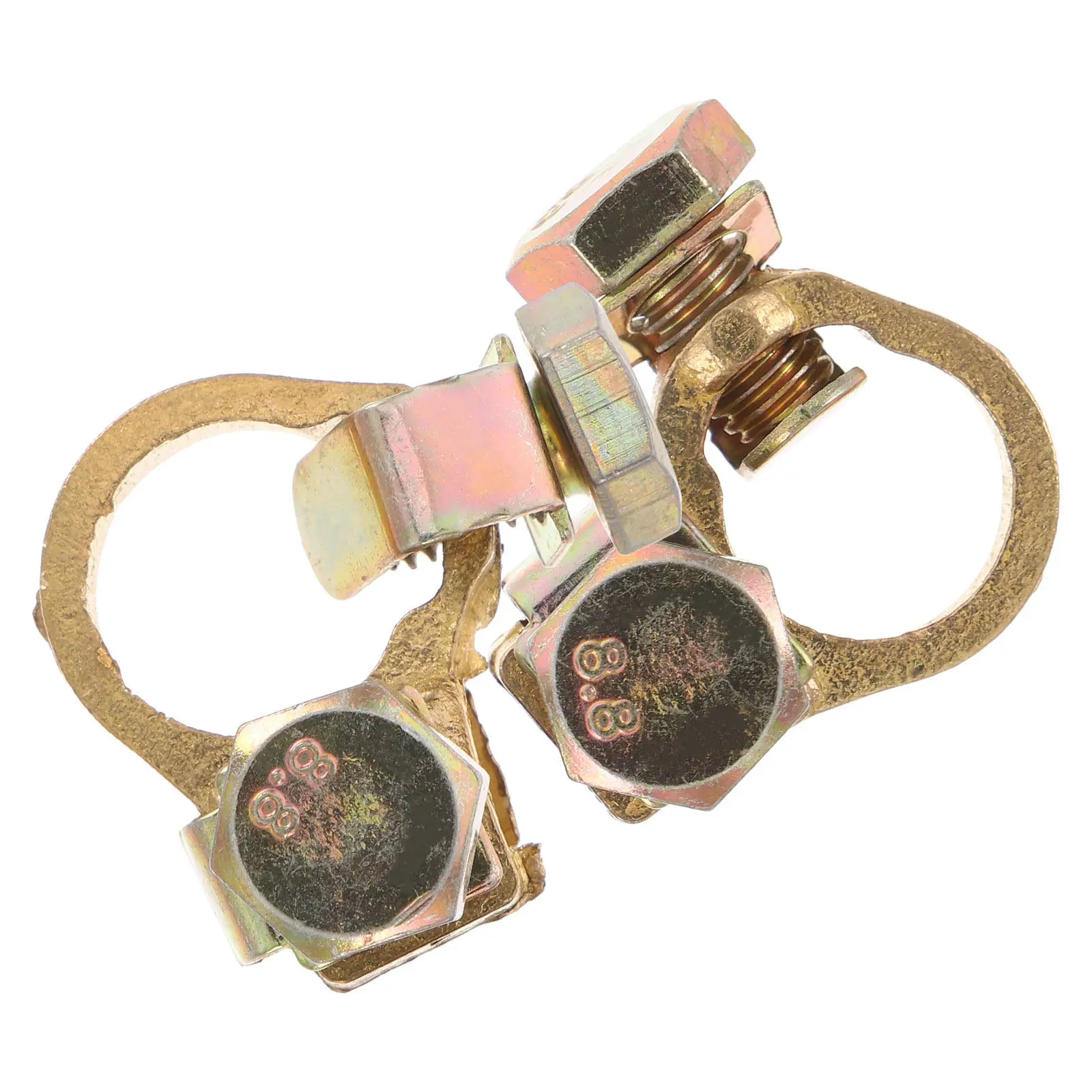 

2Pcs Heavy Duty Copper Car Terminal Connector Clamps Positive Negative Automotive Vehicle Truck Boat Power Cable