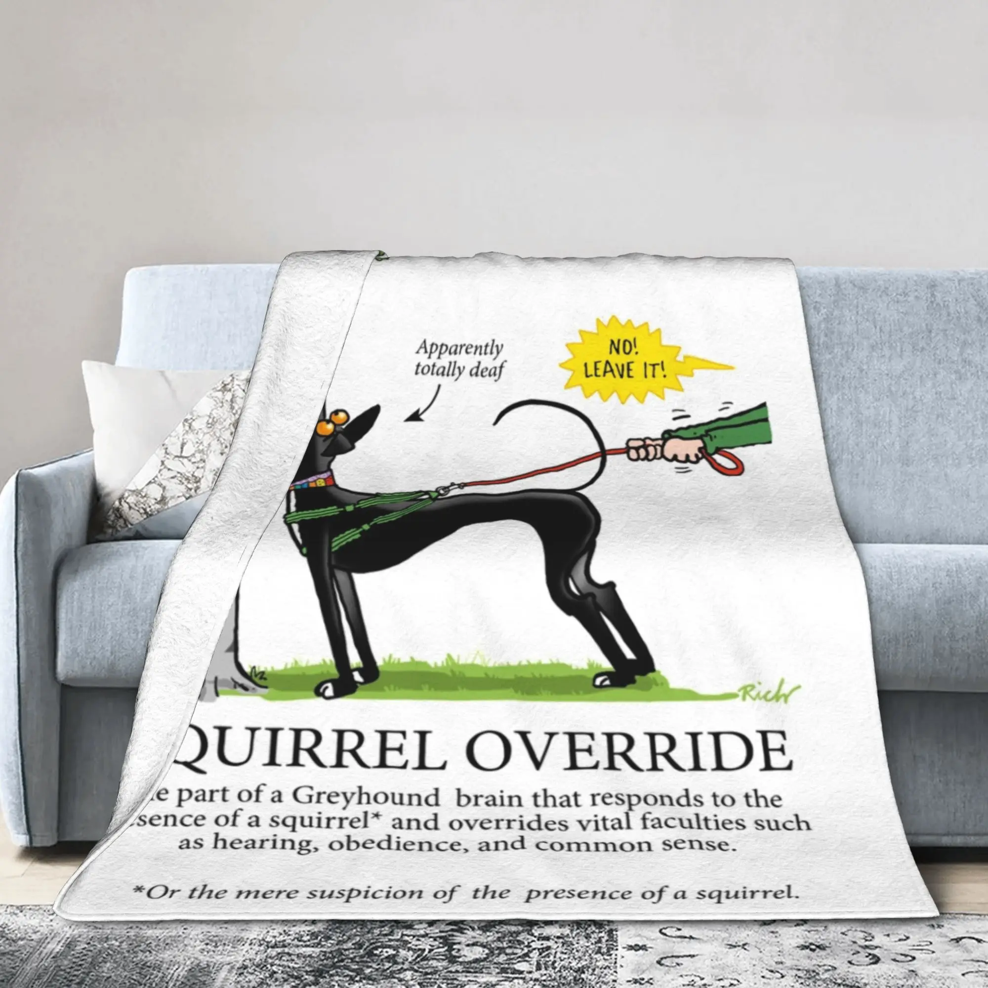 Custom Whippet Hound Dog Blanket 3D Printed Soft Flannel Fleece Warm Greyhound Throw Blankets for Car Bedroom Couch Quilt