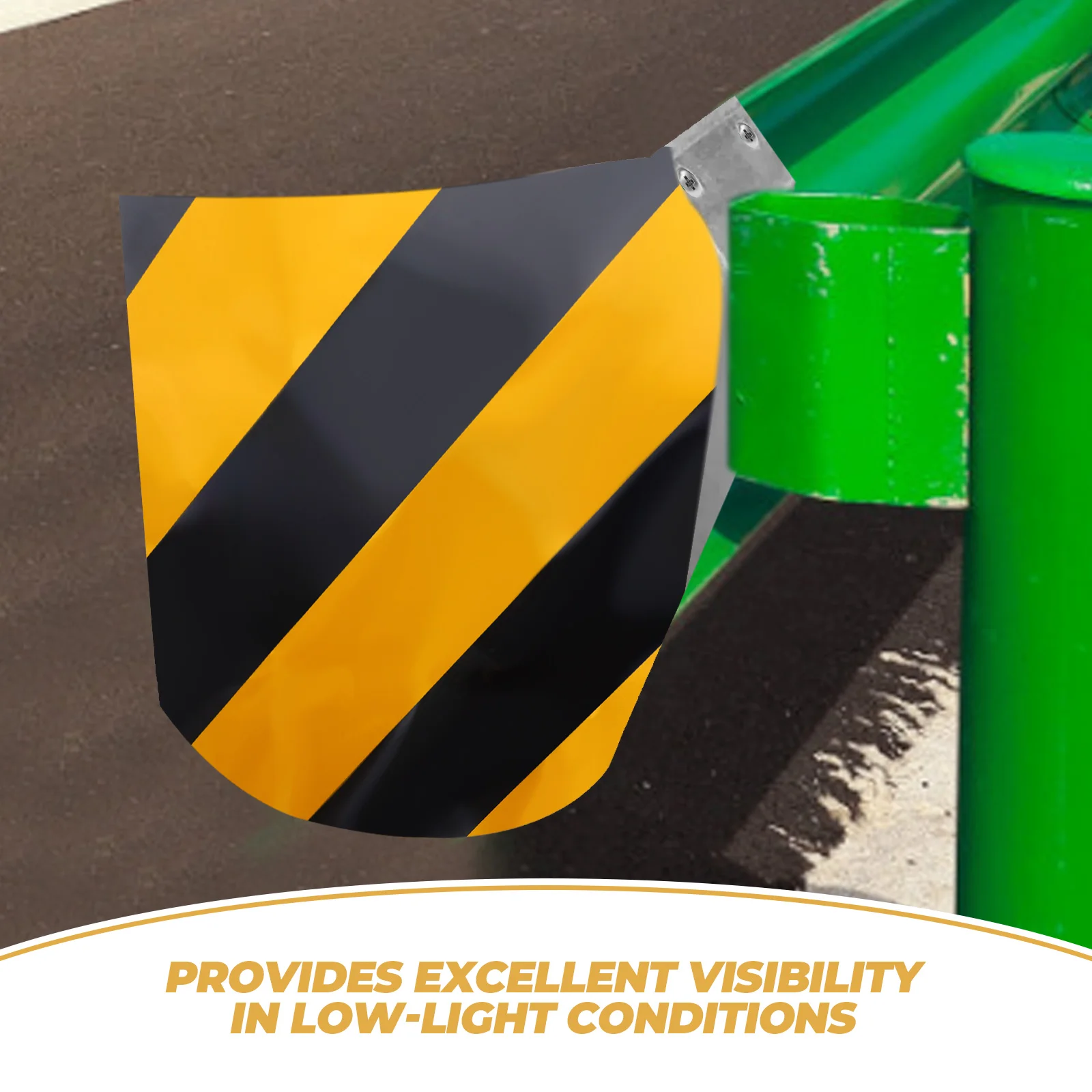 

Highway Safety Reflective Stickers Driveway Marker Film Pavement Column Post Warning Sticker Road Marker Signs Excellent