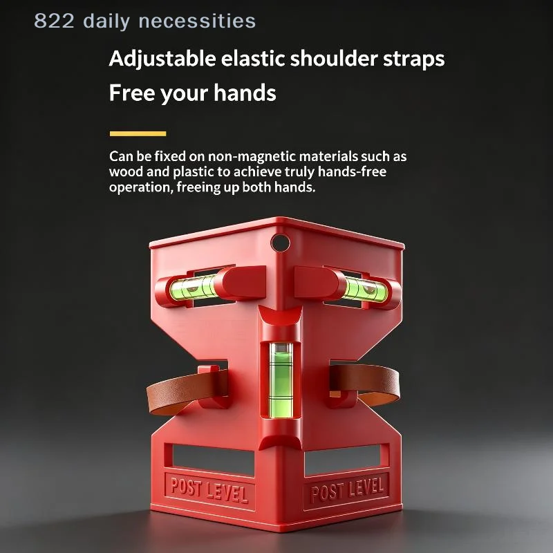 convenientAdjustable Folding Magnetic Column Level with Elastic Ring High Accuracy Measuring Tool for Carpenter Woodworking Jobs