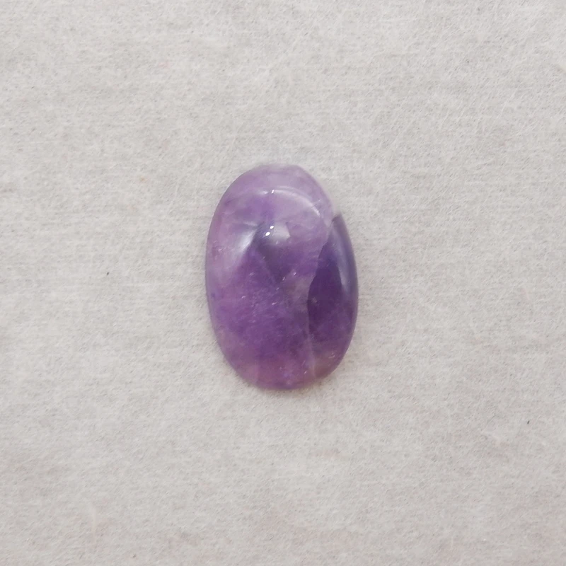 

Natural Amethyst Gemstone Oval Cabochon Bead 27x18x5mm 3.5g for Women Jewelry Making Accessories