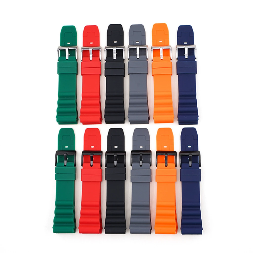 Силиконовый ремешок 20 мм 22 мм для Seiko SKX007 SRP777J1 CITIZEN, спортивный водонепроницаемый ремешок для дайвинга для Casio, универсальный ремешок для часов, ремень