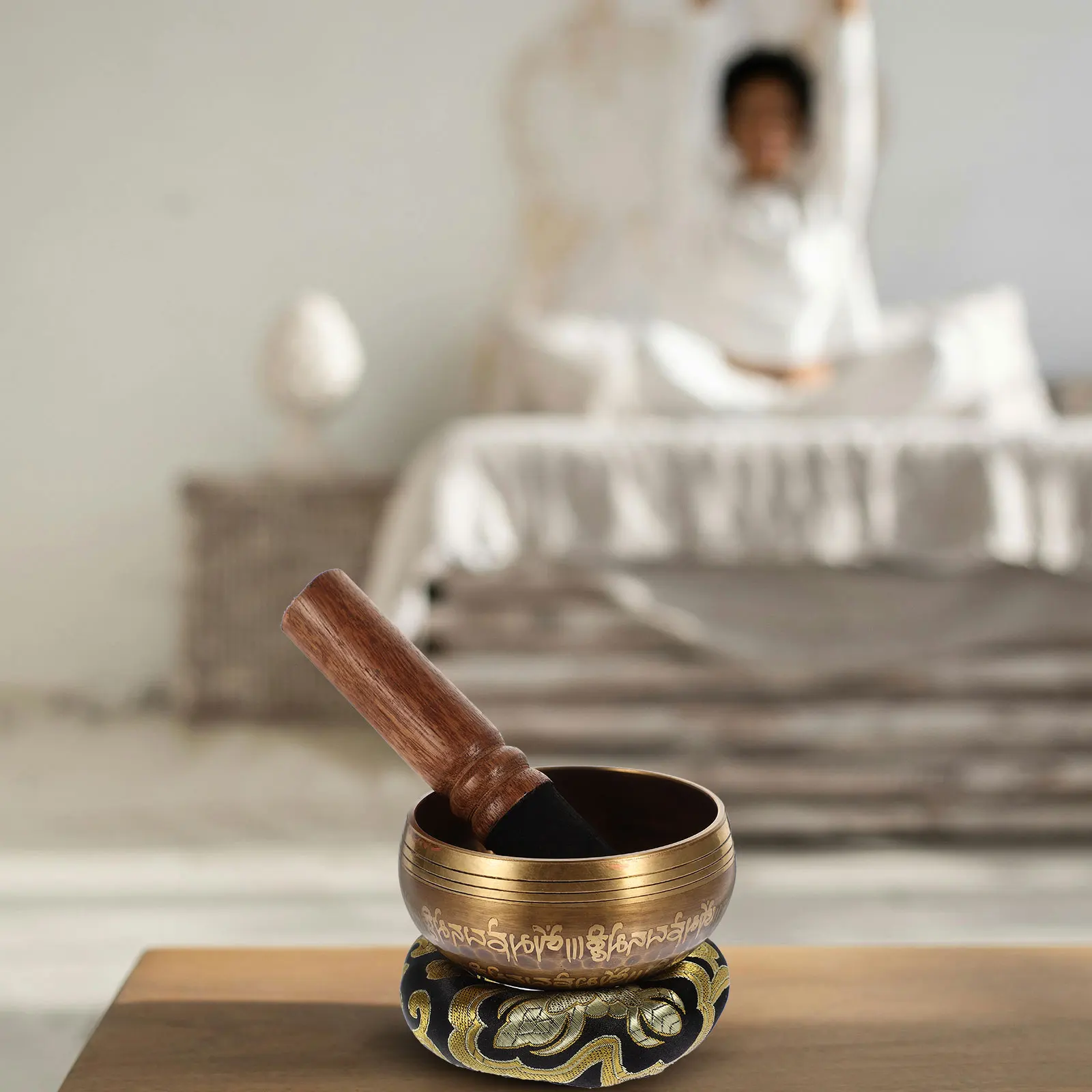 

Handmade 9CM Chanting Bowl Singing Bowl Set Copper Material Durable Portable Yoga Gift Meditation Sound