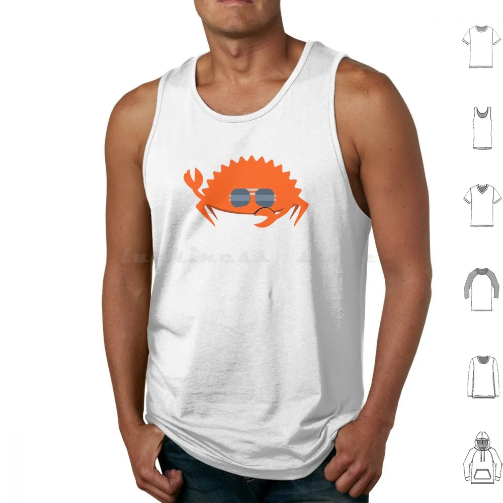 Rust Crab With Sunglasses-Programming Tank Tops Vest Sleeveless Rust Rustlang Ferris Crab Programming Rust Programming Coding