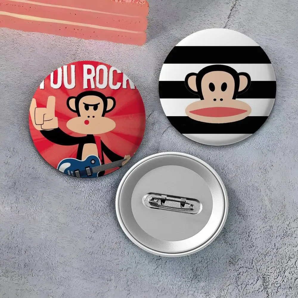 Lustige Affen-Logo-Abzeichen, rund, exquisite Abzeichen, Broschen, kreative Anstecknadeln für Kleidung, Hut, Rucksack, Geschenkzubehör