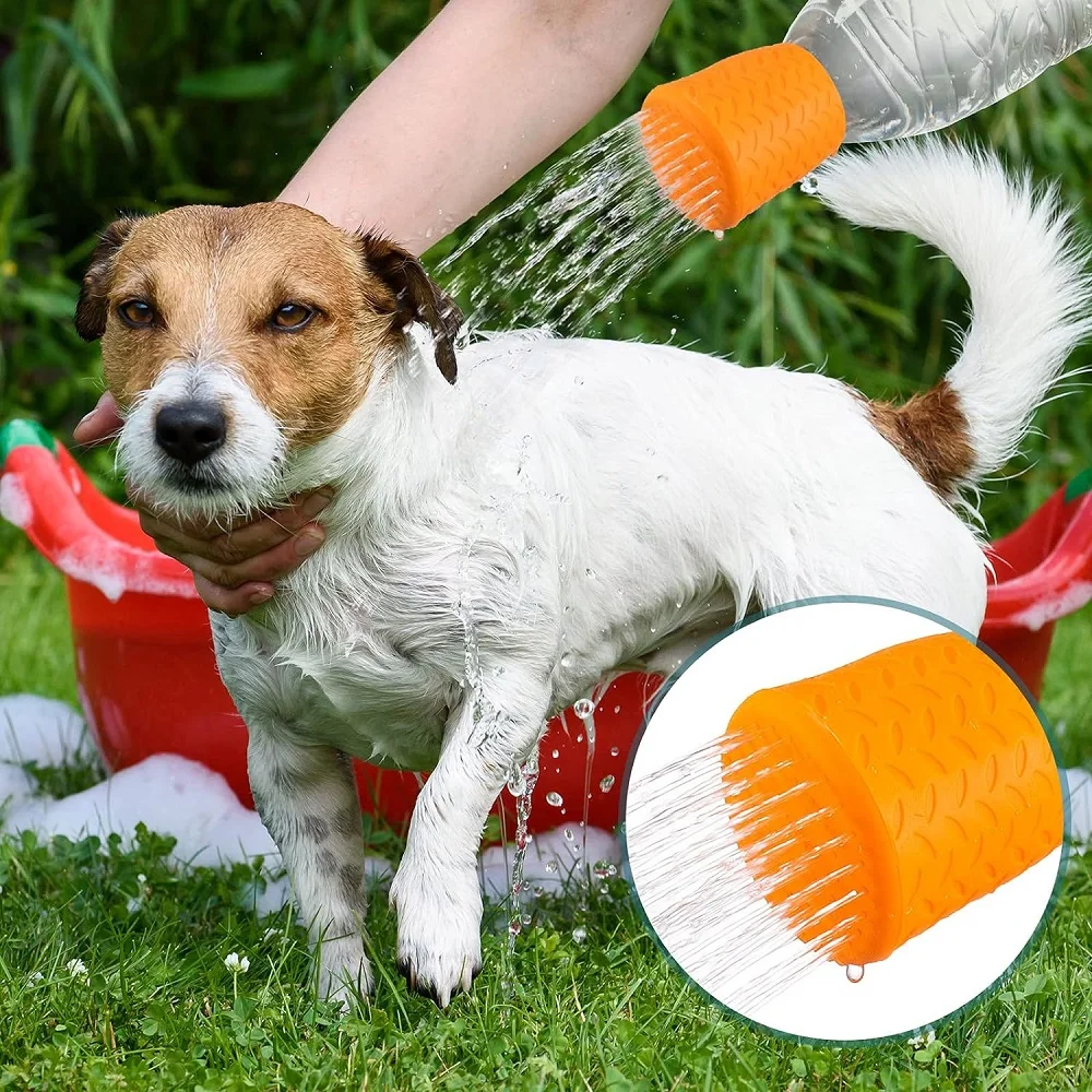 Outdoor Dog Shower Heads Portable  Pet Water Shower Head Spray Silicone Accessory for Dogs Cat Hiking Travel Beach and Camping