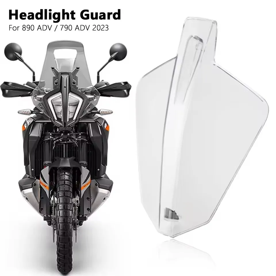 

New Motorcycle Headlight Guard Cover Front Light Transparent Protective Cover For 790 Adventure ADV 890 ADVENTURE 2023 2024