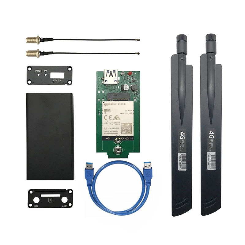 new! EM06-E with enclosure housing case 4G LTE-A Cat6 M.2 form factor module faster than EP06-B3.0 cable /type C to USB3.0 cable