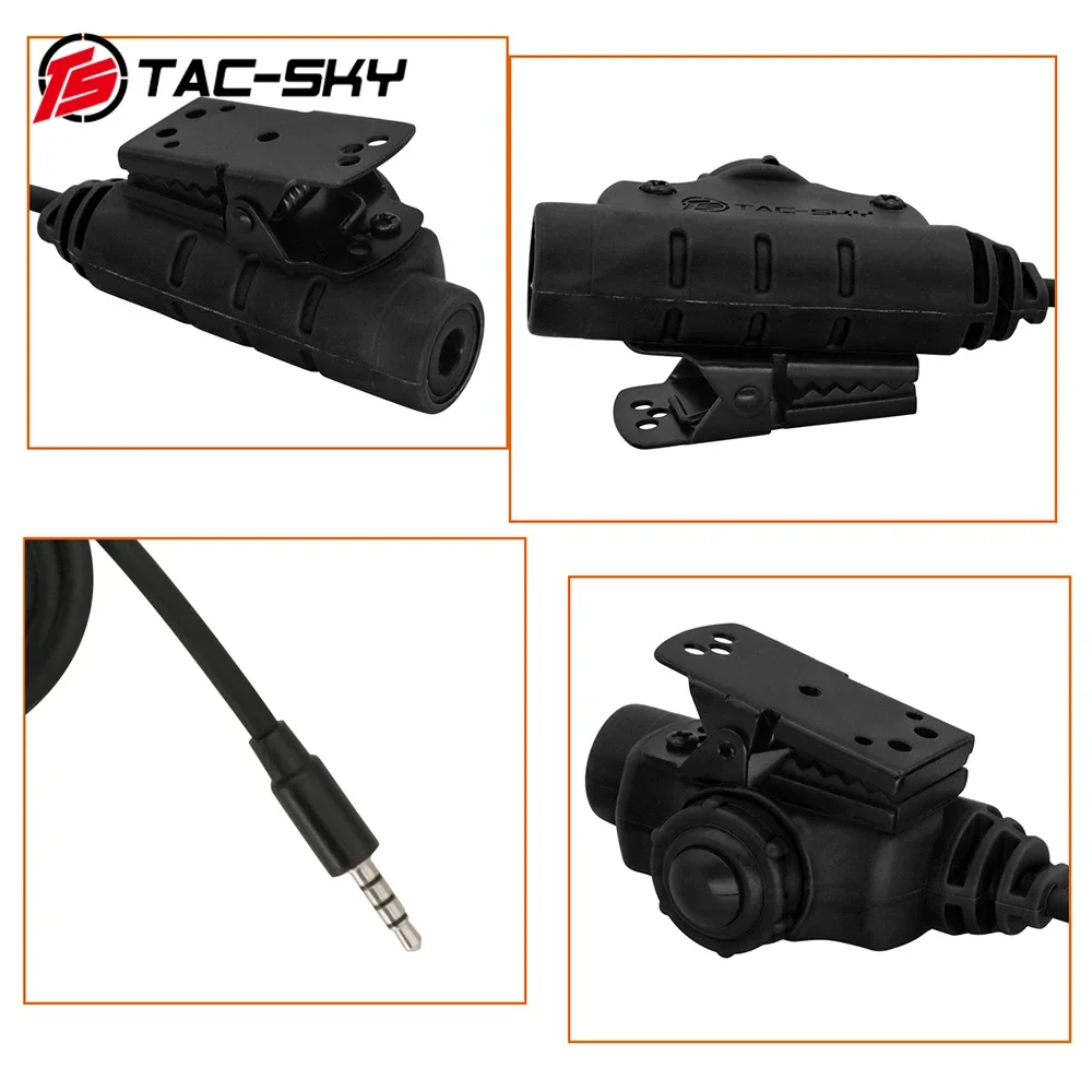 TAC-SKY Tactical PTT Adapter U94 V2 PTT Push To Talk Phone PTT Plug 3.5mm Compatible With COMTA SORIDN Tactical Headset