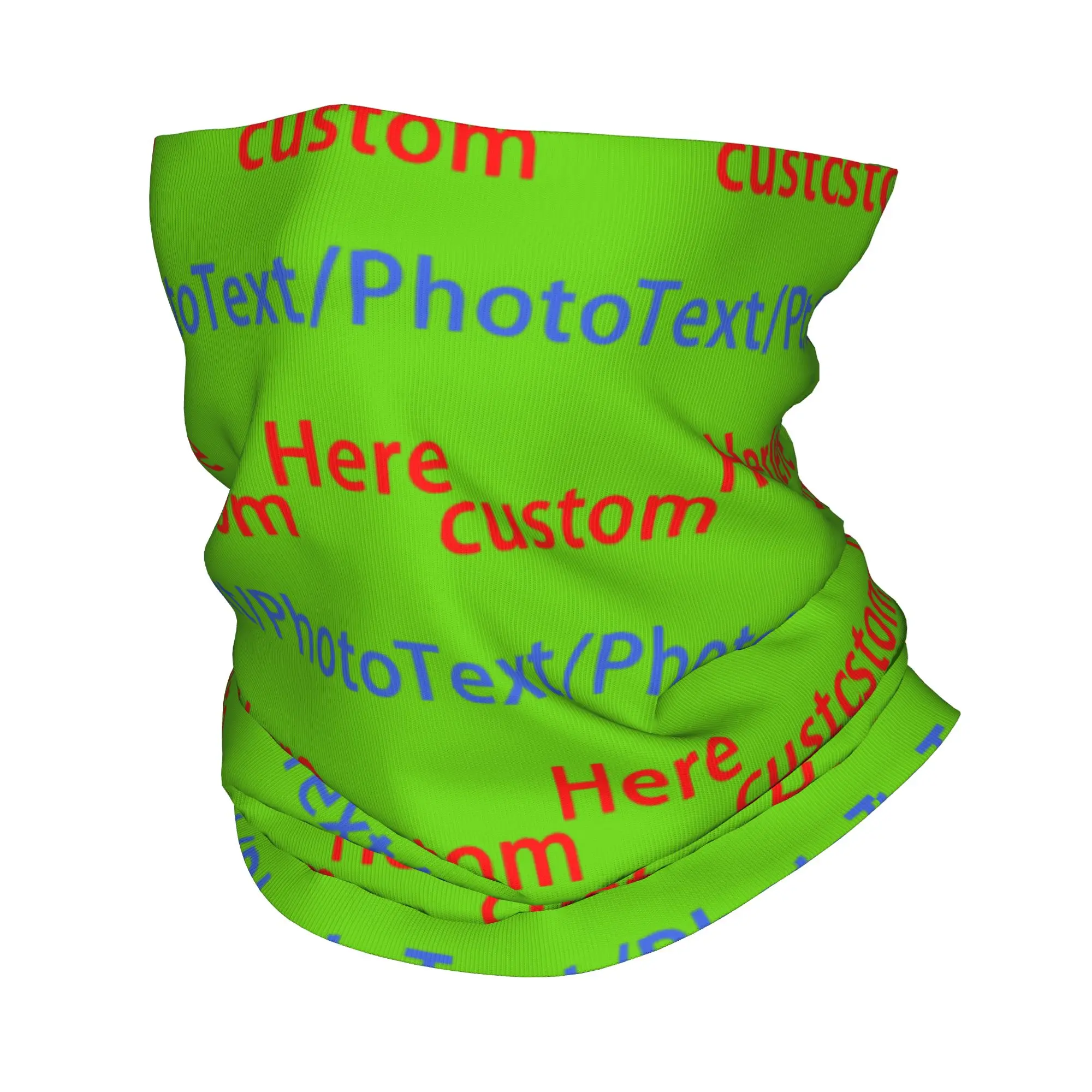 

Custom Custom Your Photo Logo Text Winter Headband Neck Warmer Men Women Hiking Camping Tube Scarf Face Bandana Gaiter