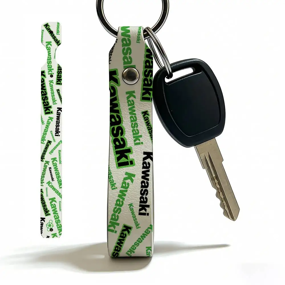 

Брелок для мотоцикла из мягкой искусственной кожи для Kawasaki, легкий держатель для ключей для скутеров и гоночных мотоциклов