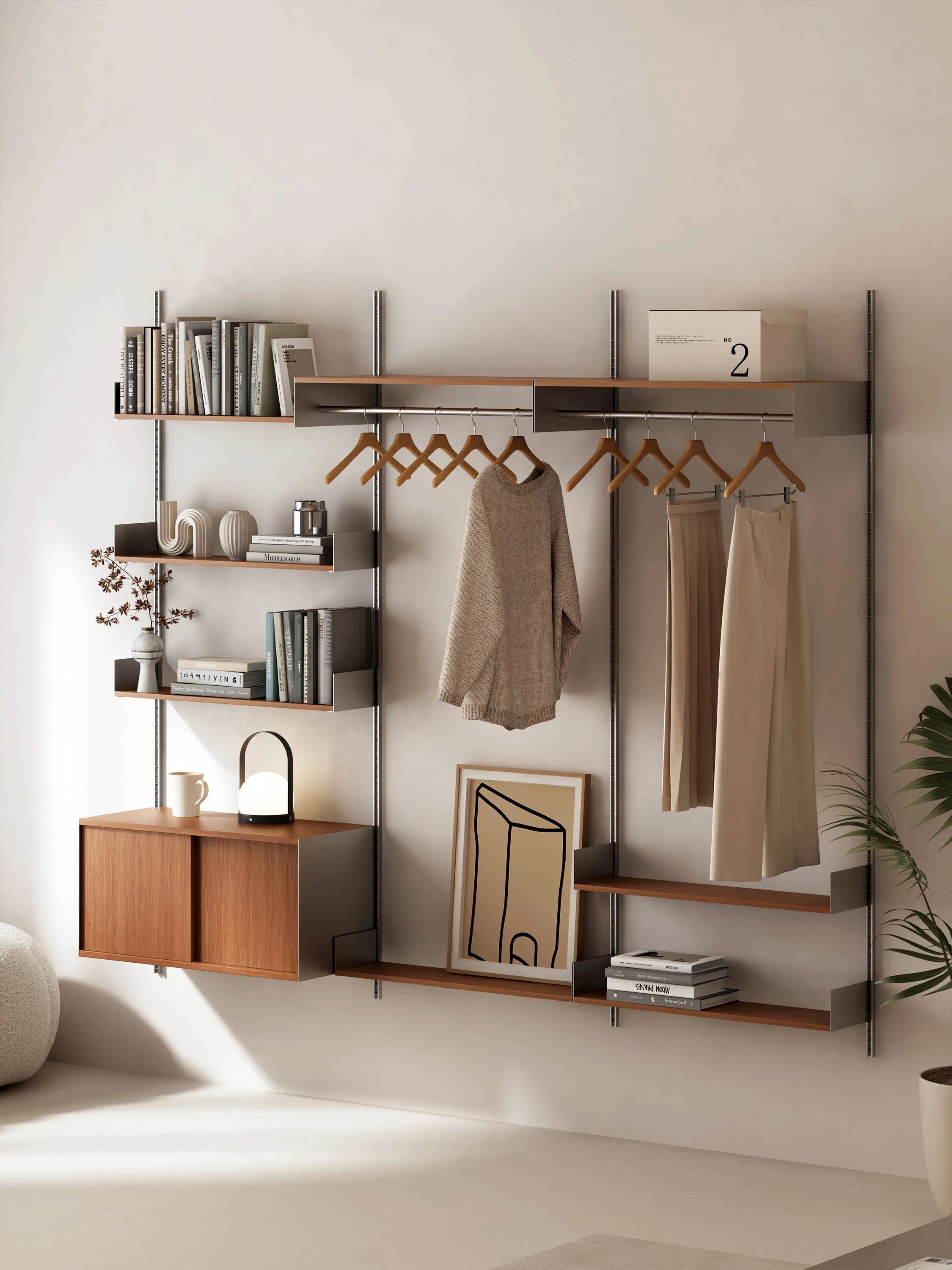 Shelf Wall Hole Board Storage Rack Small Unit Solid Wood Multilayer Board Wall Track Bookshelf