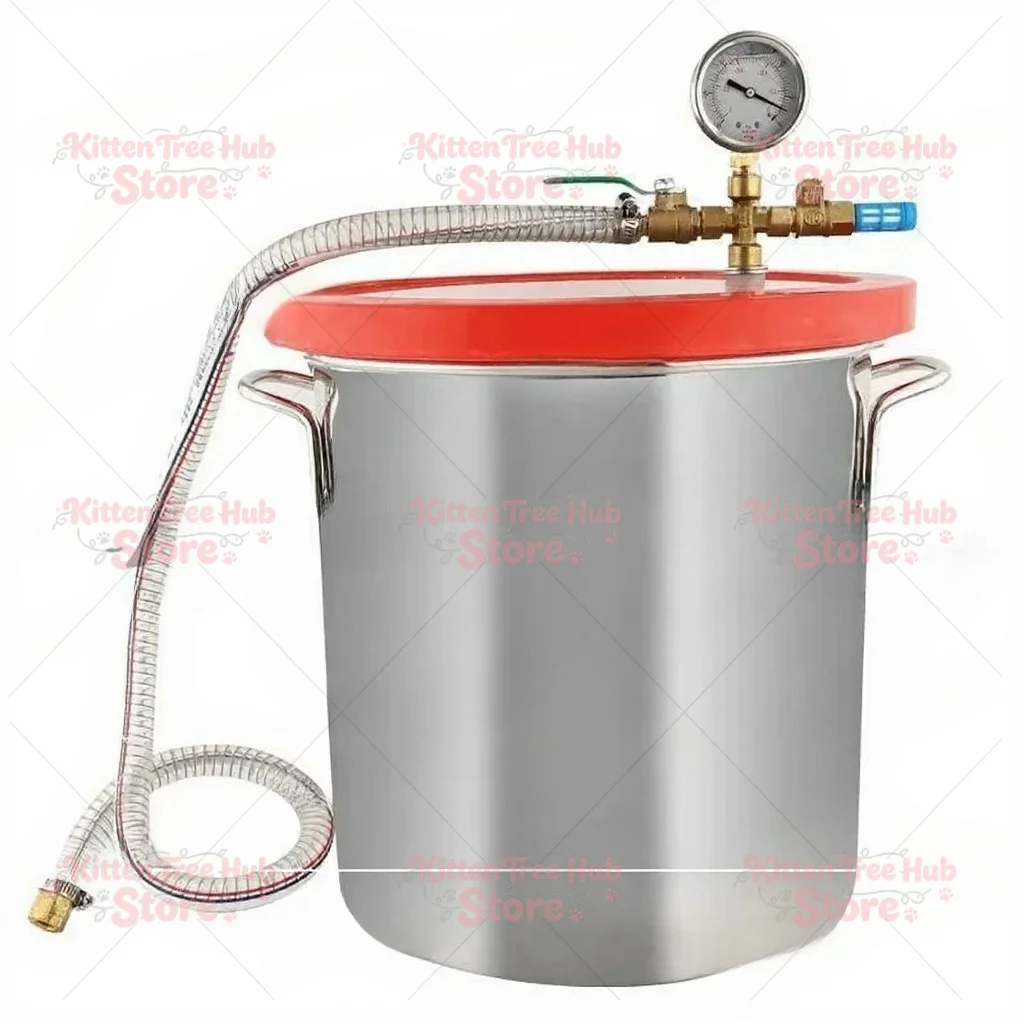 20L stainless steel vacuum degassing chamber defoaming bucket adhesive vacuum chamber dryer