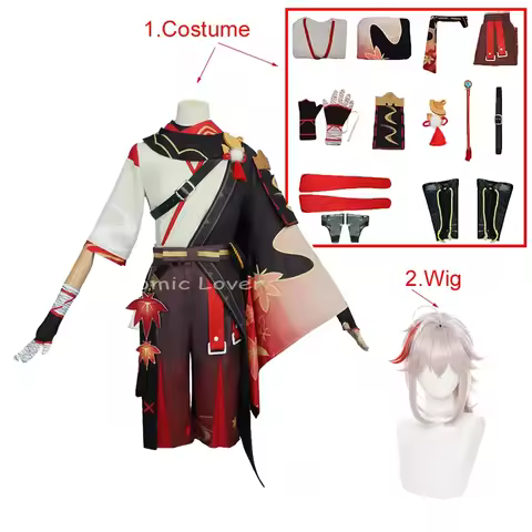 Game Genshin Impact Kaedehara Kazuha Cosplay Costume Halloween Carnival Samurai Full Set Women Dress Includes Wig Anime CO6963