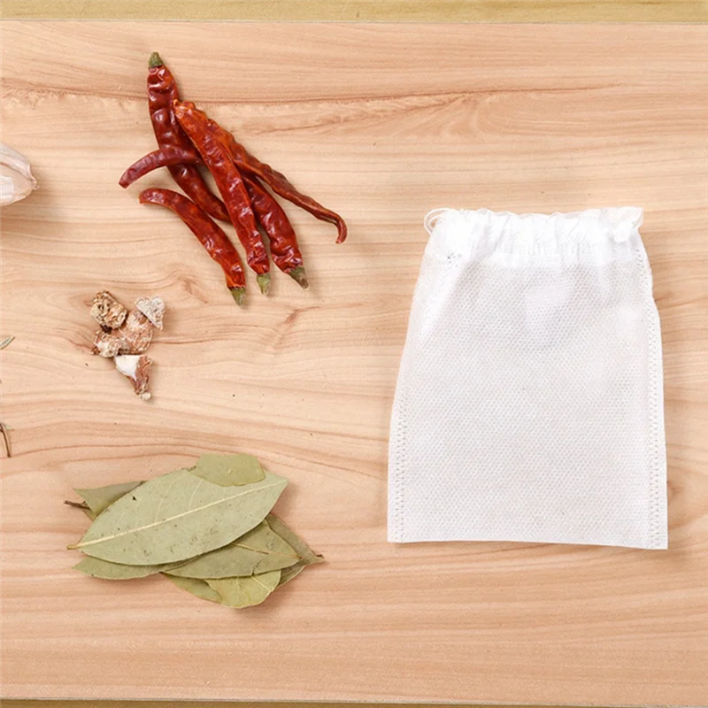 AA80-1000Piece Empty Scented Tea Bags With String Seal Filters For Loose Teas 5 X 7Cm White