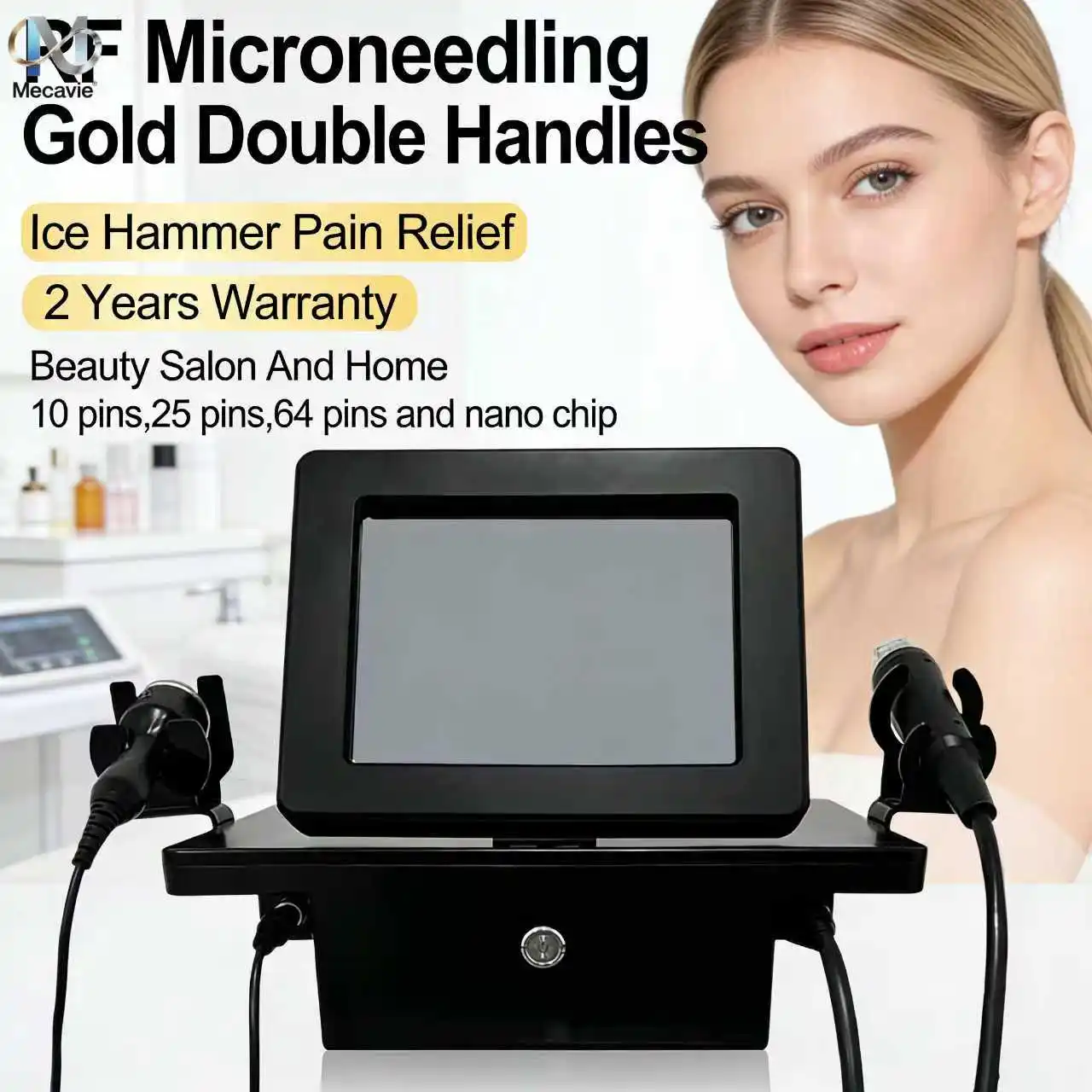 Machine à micro-aiguilles RF fractionnée Portable à simple/double poignée, rajeunissement et lissage de la peau pour le visage et le corps, usage domestique, 2026
