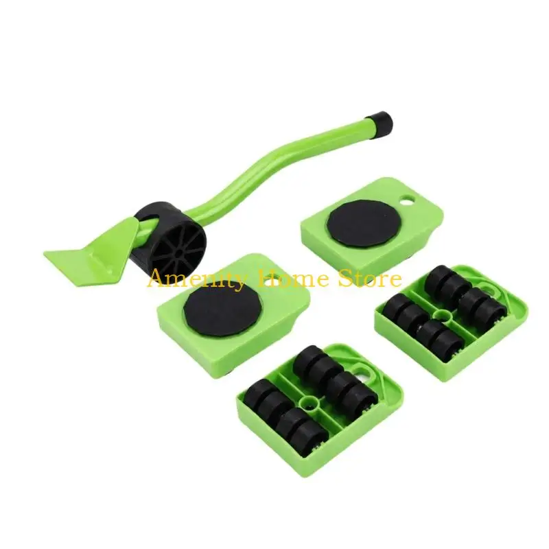 F26C Furniture Lifting Tool with Angled Lifting Plate and Rolling Moving Platforms for Room Layout Repositioning Tasks