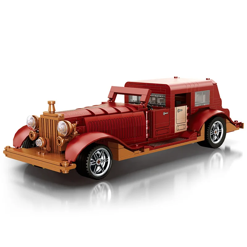 

IN STOCK MOC Idea Vintage Car Building Blocks Model Classic City Retro Sedan Bricks Assembling Kids Toys Gift Set