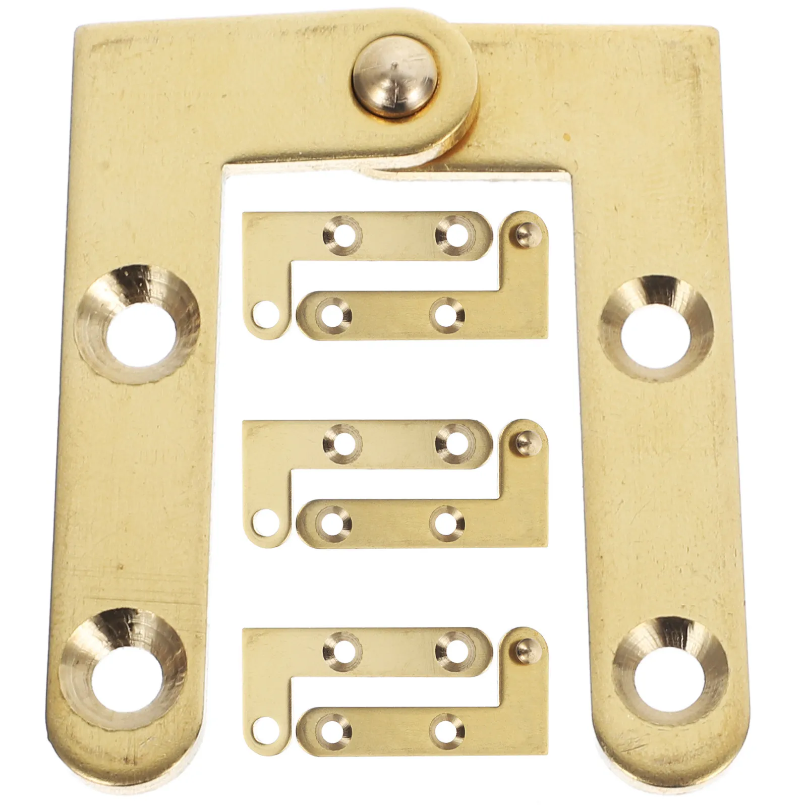 4 Sets Door Hinges Center Pivot Copper Accessory Chicken Attic Stair Ladder Central Replacement Parts