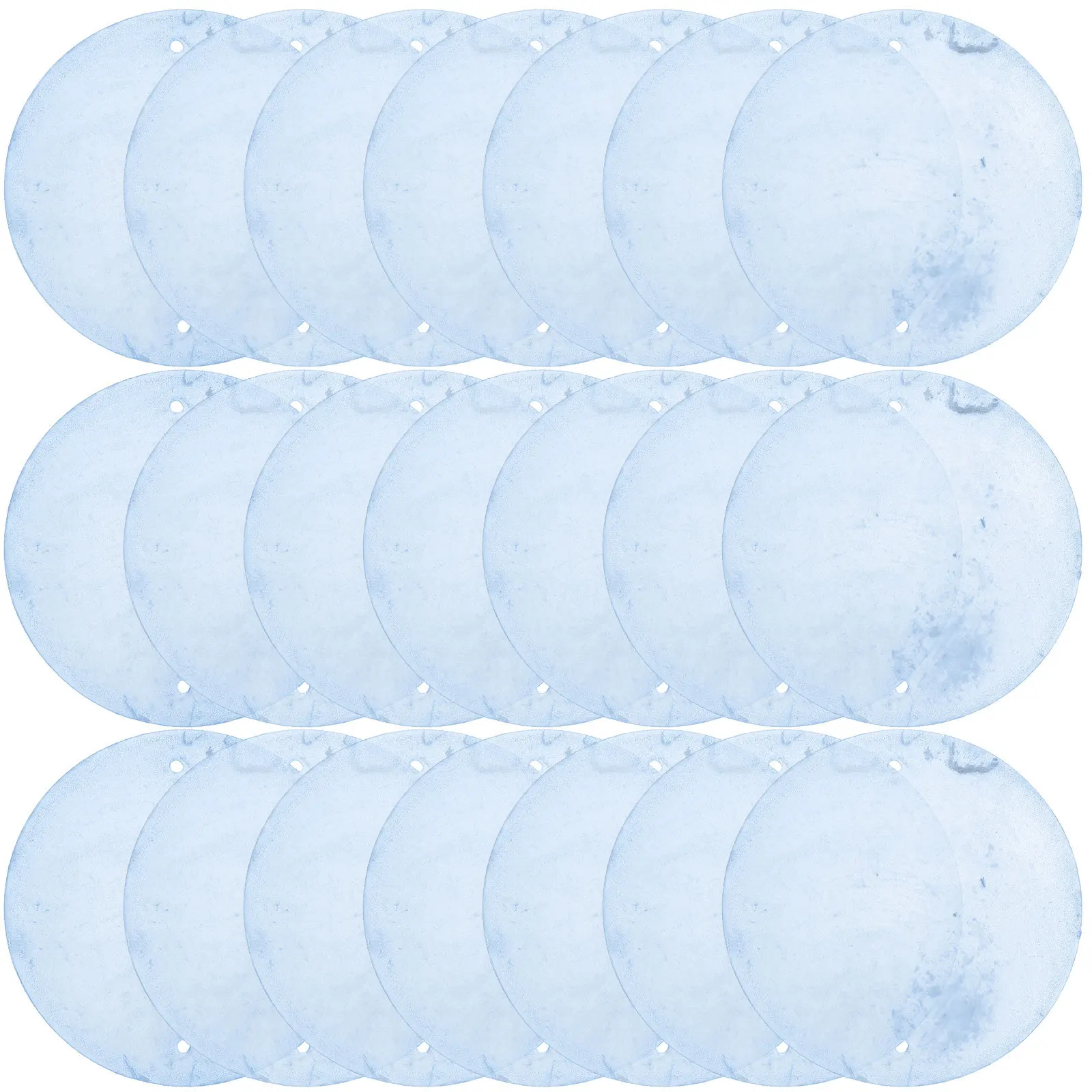 

100pcs Shell Slices 5cm Round Blue Double Holes DIY Craft Accessories Jewelry Making Wind Chime Decor Pendant Pieces