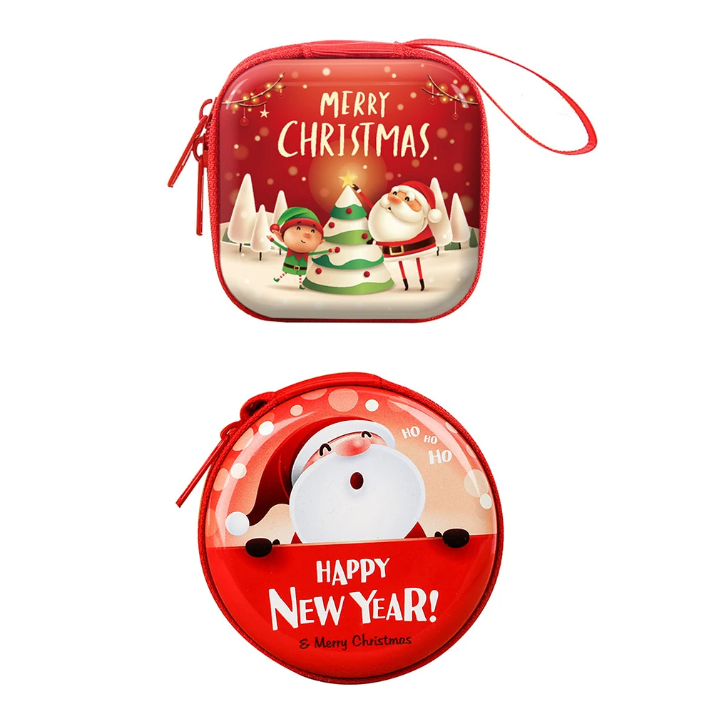 Mini Money Key Bag for Kids, Cartoon Pattern, Senhoras, Natal