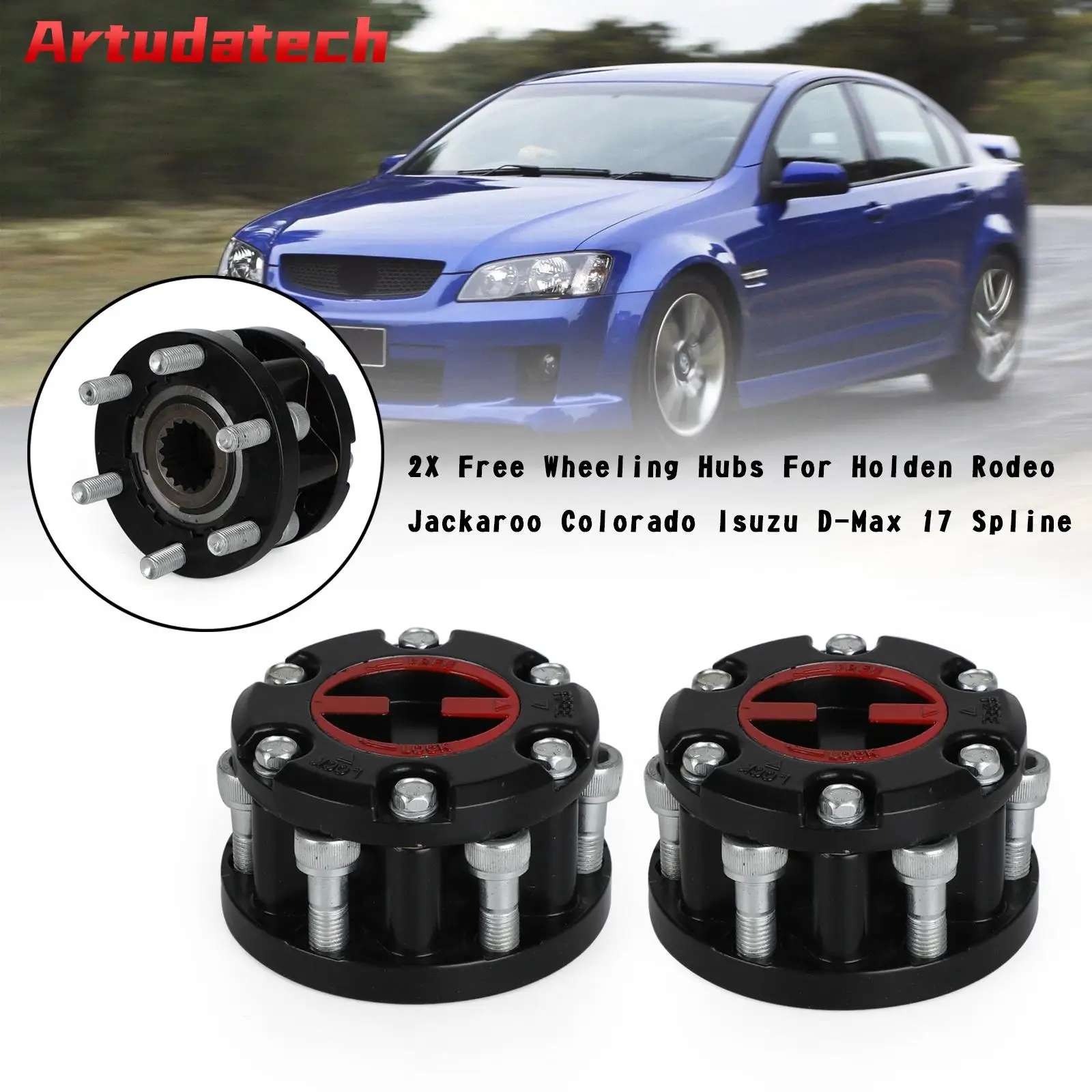 

Artudatech 2X Free Wheeling Hubs For Holden Rodeo Jackaroo Colorado Isuzu D-Max 17 Spline Car Accessories