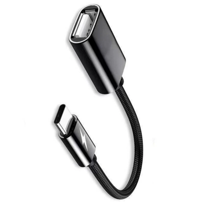 Nylon Braided OTG Cable Multifunction OTG Adapter Flexible Charging Solution Double Interfaces OTG Adapter for Phones Tablets