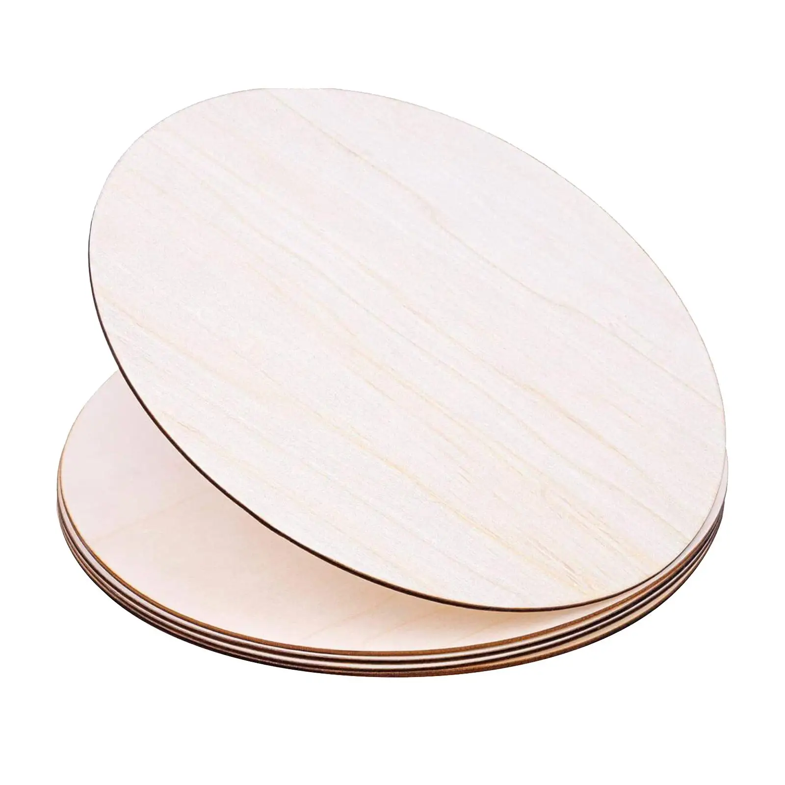 Wood Circles 5pcs Unfinished Round Blank Wooden Cutout Slices