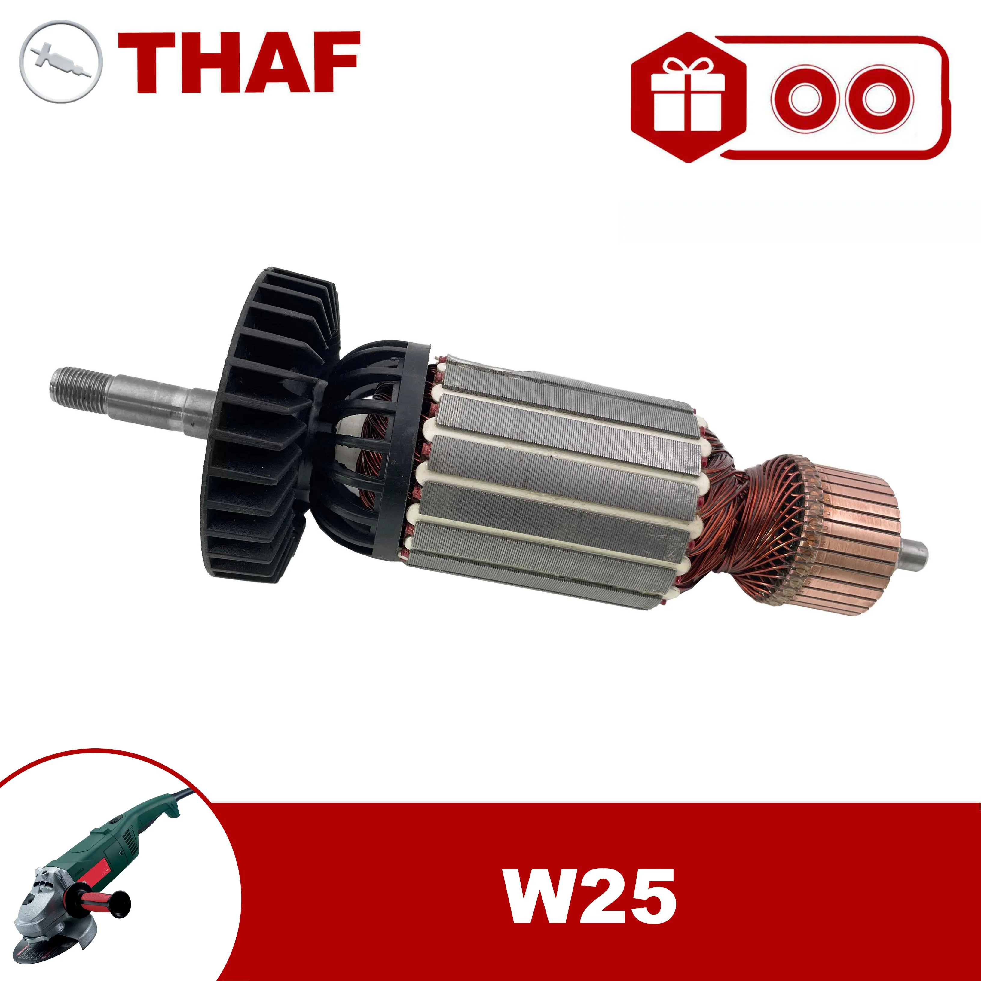 AC220V-240V المحرك الدوار مرساة لاستبدال ميتابو زاوية طاحونة W25 W25-180 W25-230 KS216M