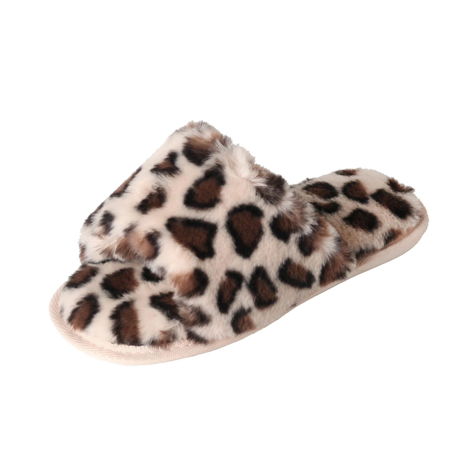 Autumn and Winter Indoor Women's Fashionable Leopard Plush Thin Soled Slippers image 3