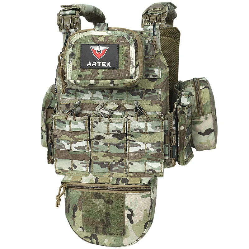 Artex MultiFunctional Tactical Vest Outdoor Training MOLLE Quick Release Vest with PALS System Modular Molle Hunting Vest