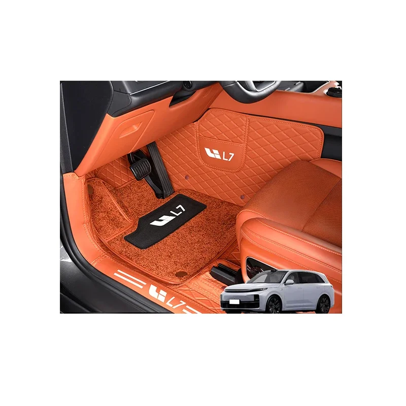 Leather Car Interior Floor Mat for Lixiang L7 Li 2024 Carpet Accessories Foot Matten Auto Protect Pad Blanket