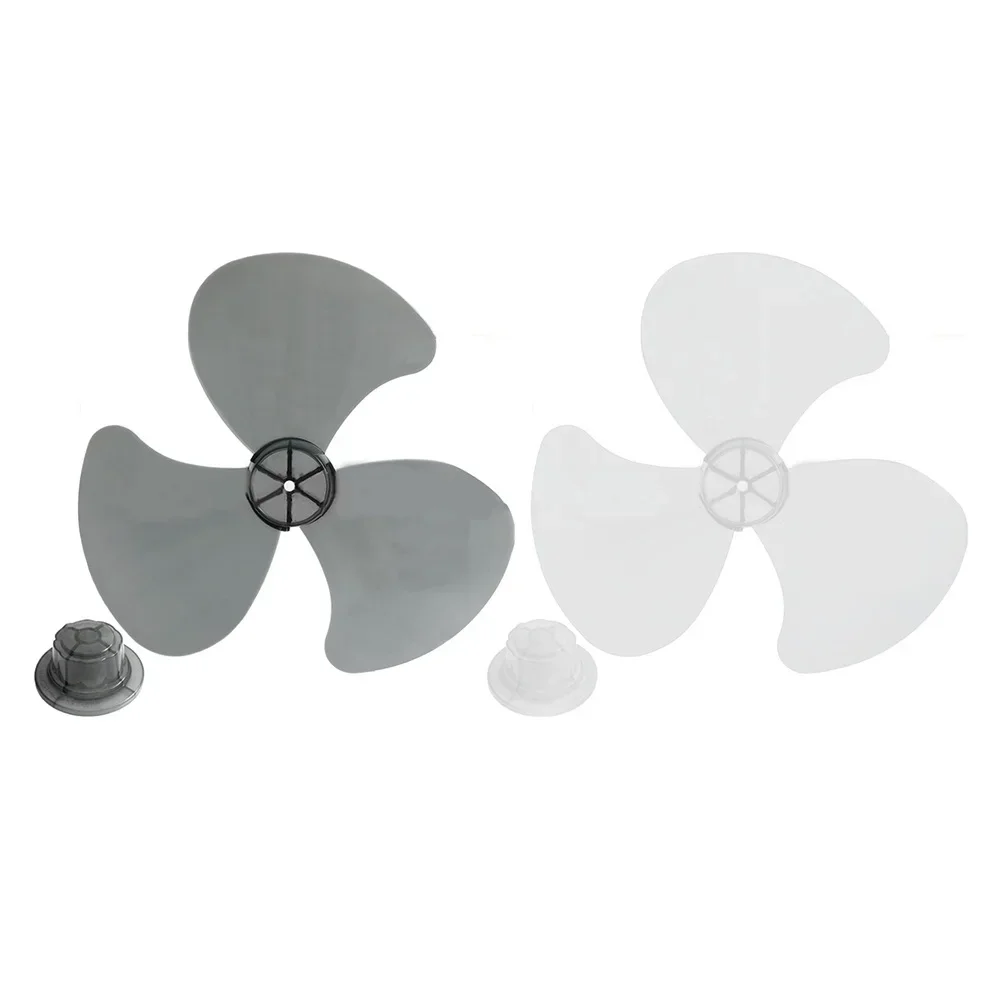 16 Inch Plastic Fan Blade Replacement with Nut Cover for Pedestal and Table Fans Lightweight and Low Noise Design