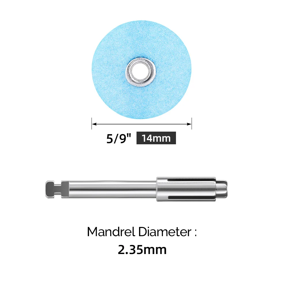 40pcs+1 Mandrel Dental Finishing and Polishing Discs Dentistry Tools for Composite Metals and Porcelain Discs 135℃ Autoclavable