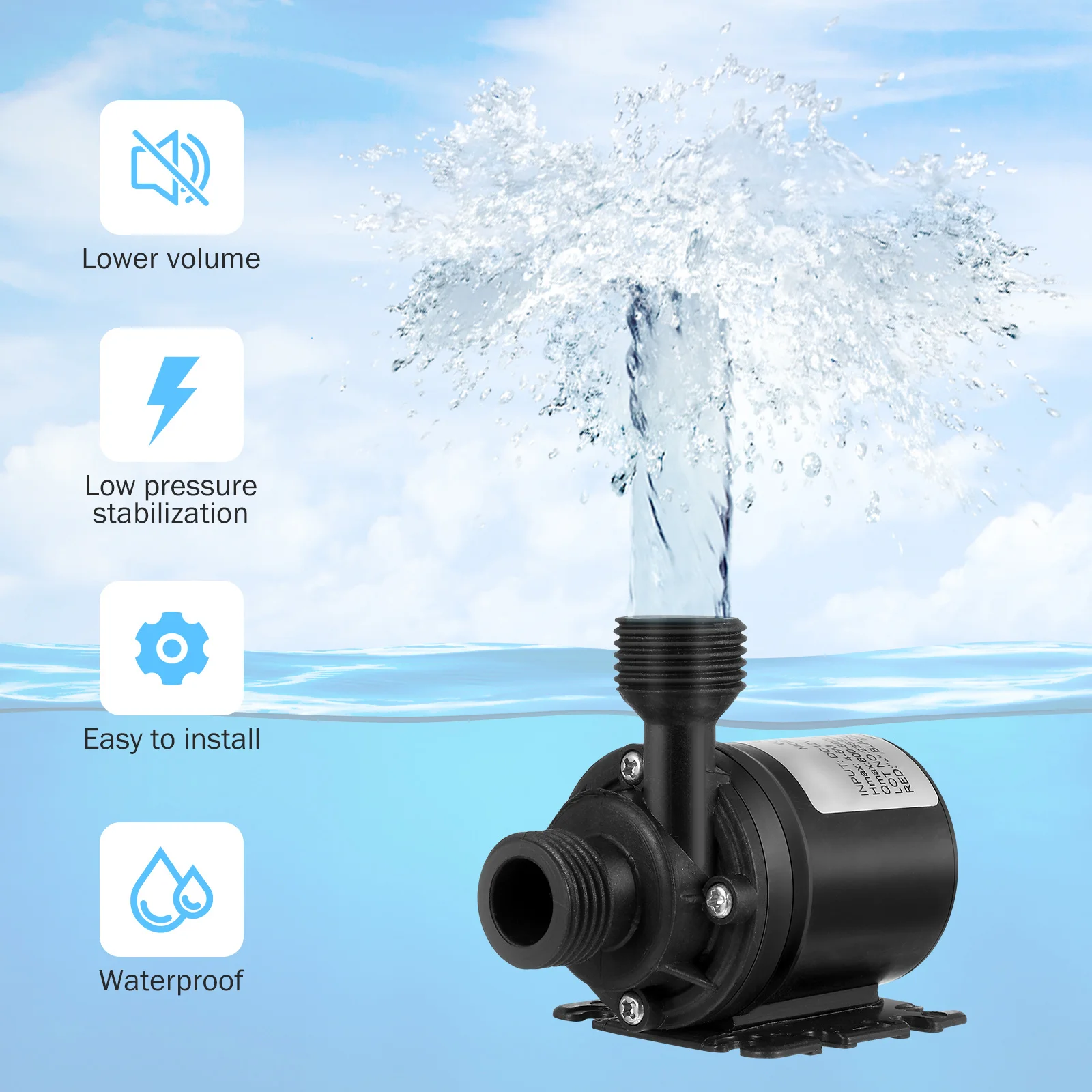 

Dc 12V Brushless Submersible Water Pump 800L H High Efficiency Fountain Pool Solar Circulation System Water Circulation Pump