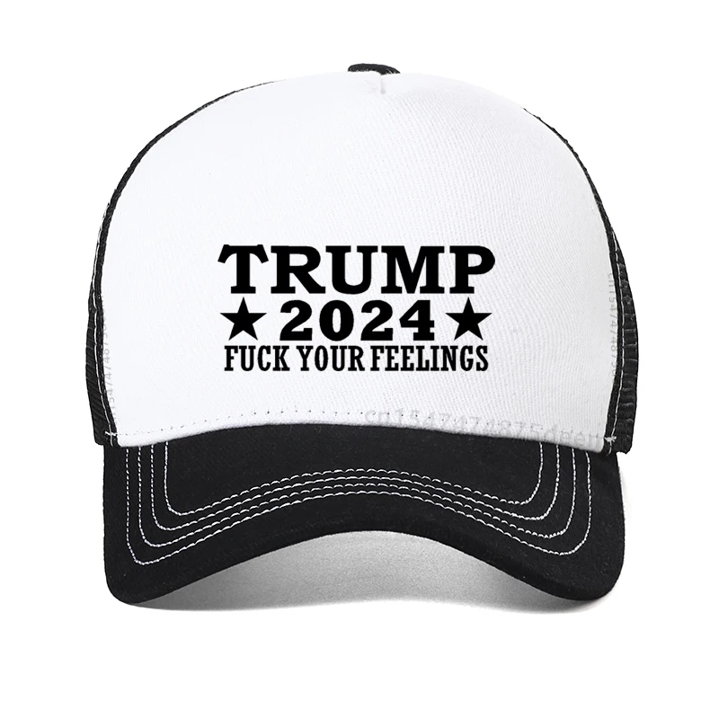 Trump-Sombrero de malla con estampado de Estados Unidos, gorra de malla con estampado MAGA, gran oferta, 2024