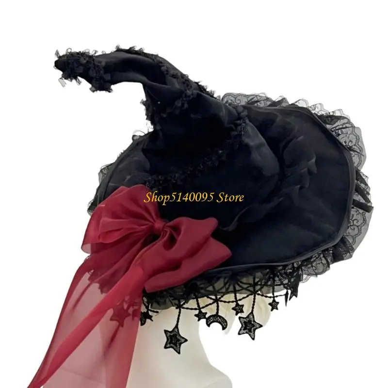 Dxae Halloween Witch Hat Wizard Chapeaux pour femmes Girls Cadeaux Halloween cosplay Costume Masquerades Carnivals Party