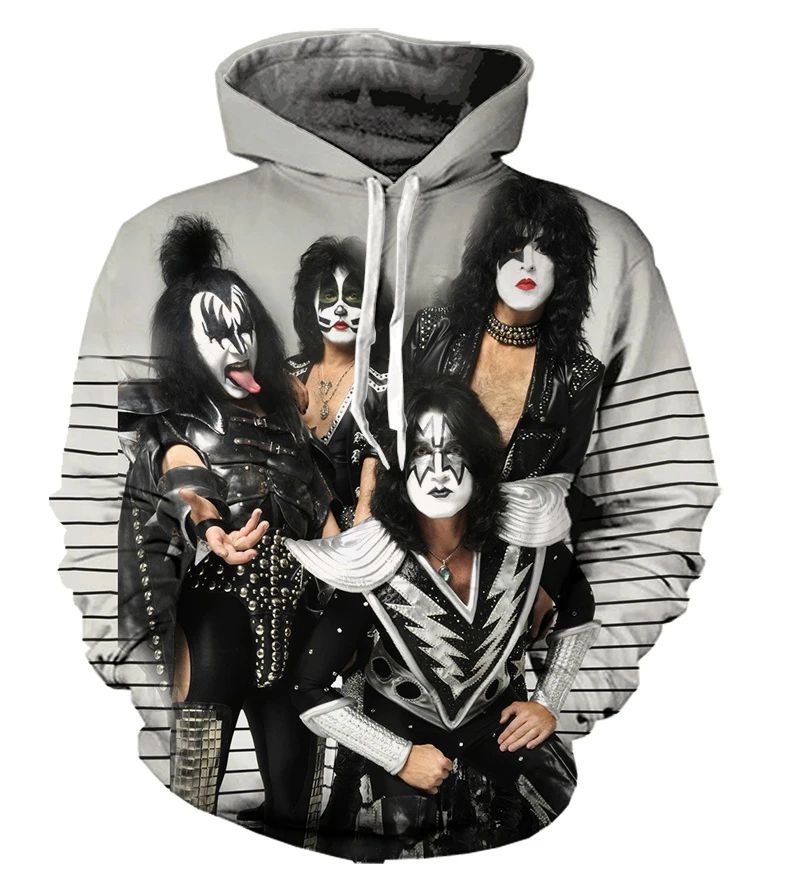 Autumn KISS Rock Band 3D Printed Hoodies Men Women Fashion Casual Sweatshirts Oversized Hoodie Kids Pullovers Tracksuit Clothing