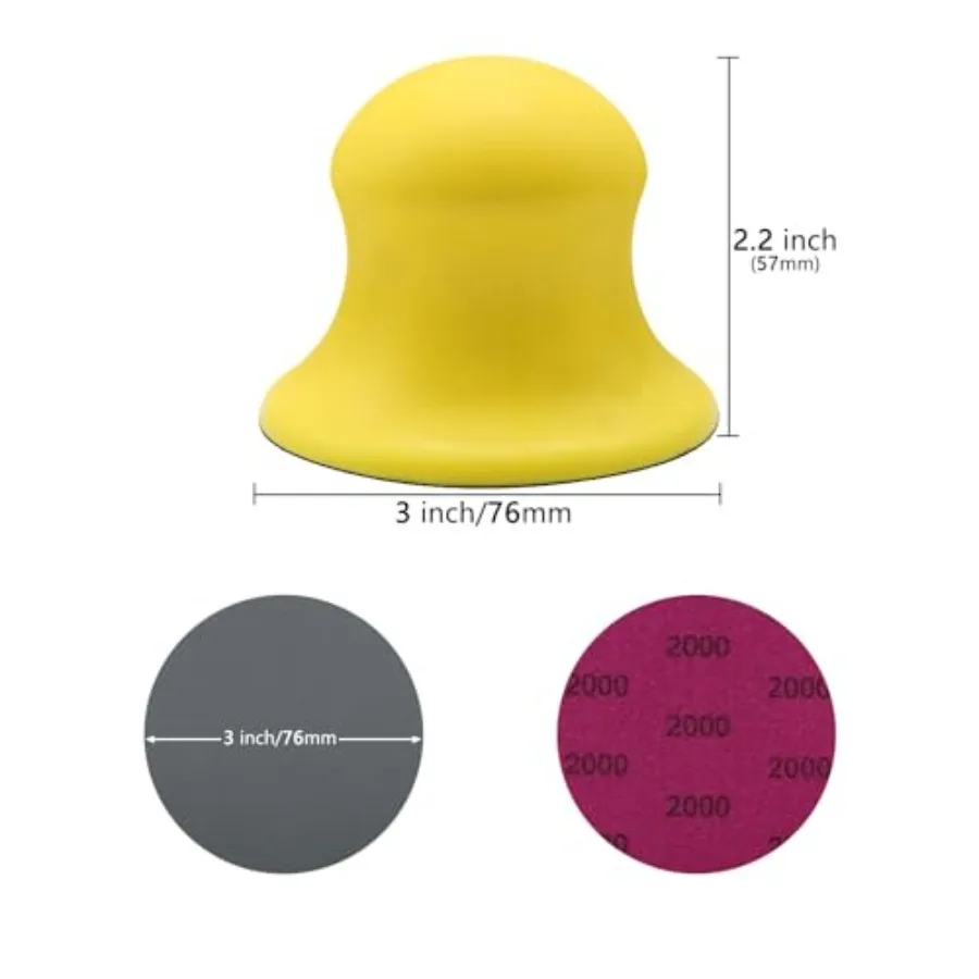 40 Pieces 3 Inch Sanding Discs, Wet Dry Sandpaper Sheets Assortment 80 to 7000 Grit Silicon Carbide Hook and Loop Sanding Paper