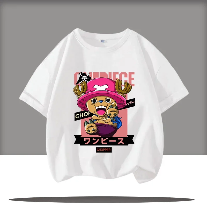 

2026 New Edition One Piece Boys' Sport Shirt for Summer T-Shirt for Children, Road Red (Luffy's Cartoon Print) Girls' Casual Top