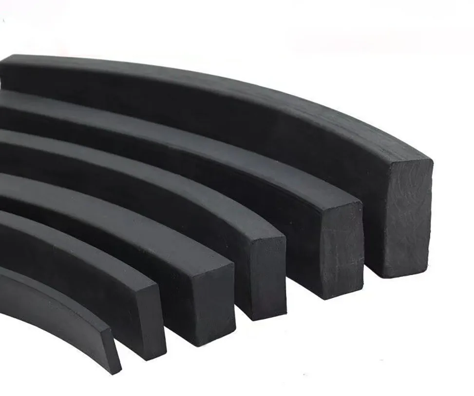 Square Fluorinated Rubber Tape, Black FKM Sealing Strip, Acid Alkali, High Temperature And Oil Resistant