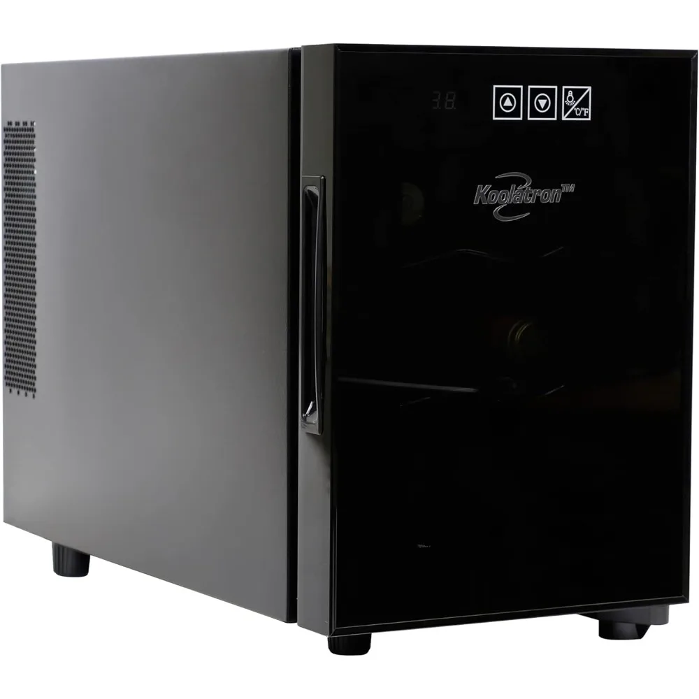 Wine Cooler,Black,Thermoelectric Wine Fridge, 0.65 cu. ft. (16L), Freestanding Cellar,Red,White and Sparkling Storage