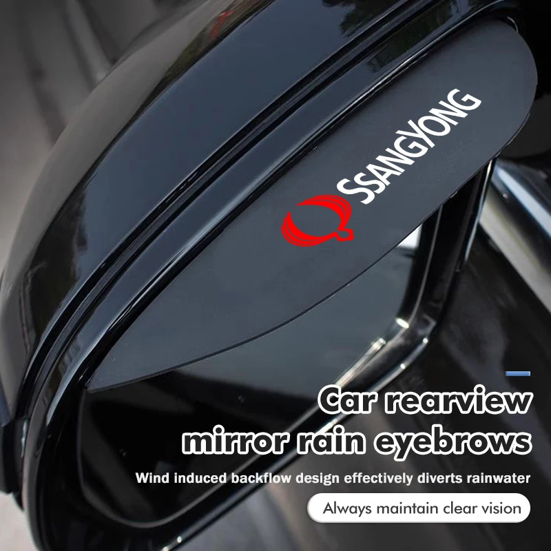 Visera de PVC para espejo retrovisor de coche, protector solar y antilluvia para SsangYong Rexton Kyron Torres 2024 2023 evx 2012 Actyon
