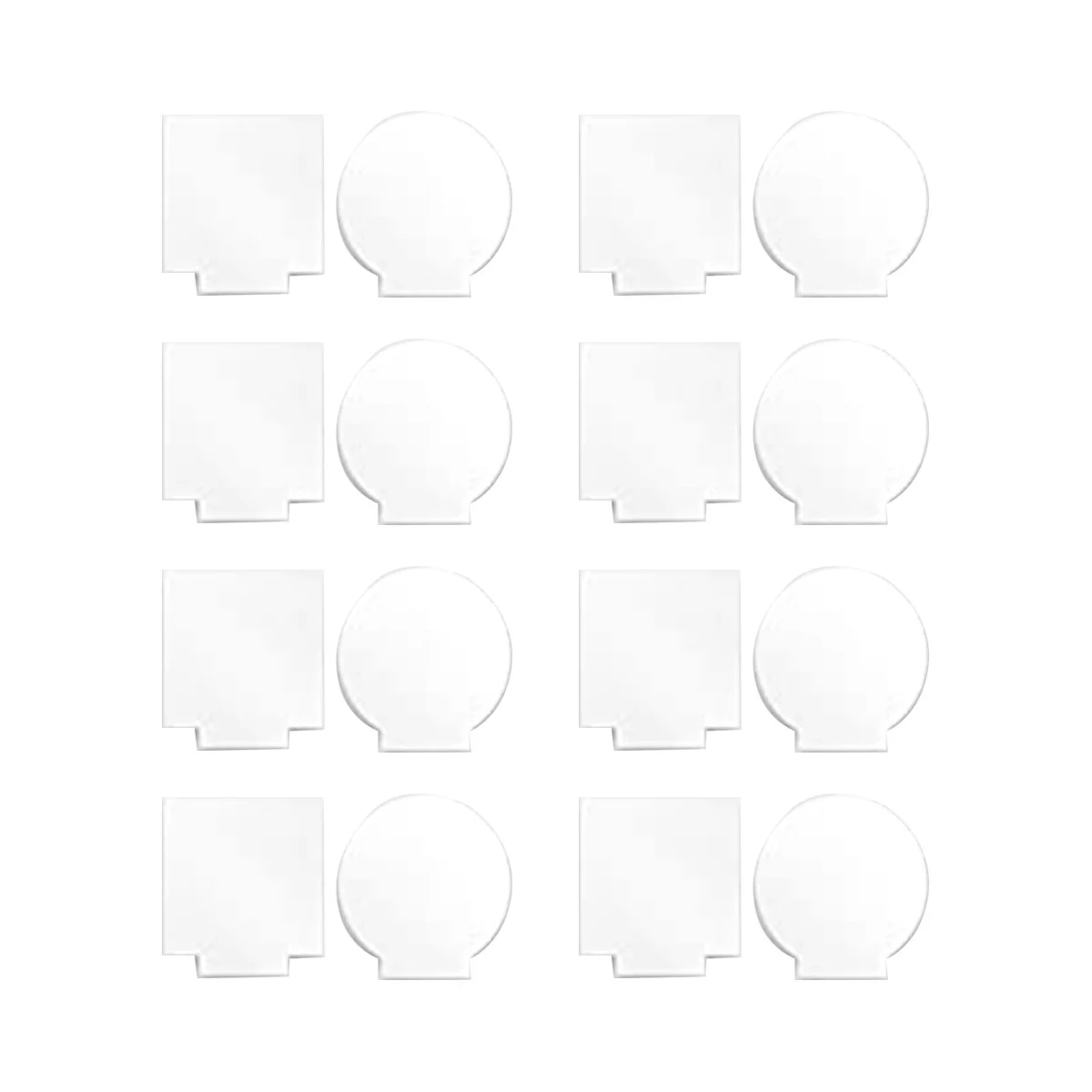 Acrylic Sheets Transparent Sheets:16 Pieces 2 mm Acrylic Organic Glass Sheets, Transparent Acrylic Plates, Round Squares