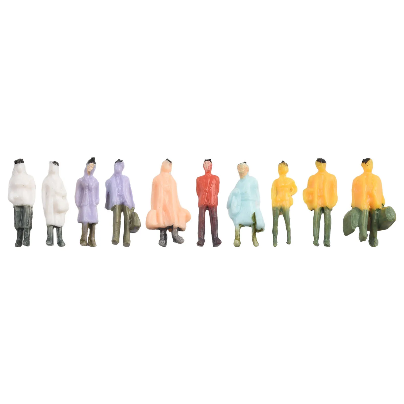 Painted Figures Railway Train Layout Mixed Batch Model People Passenger Model Train Scenes Accessories  Painted