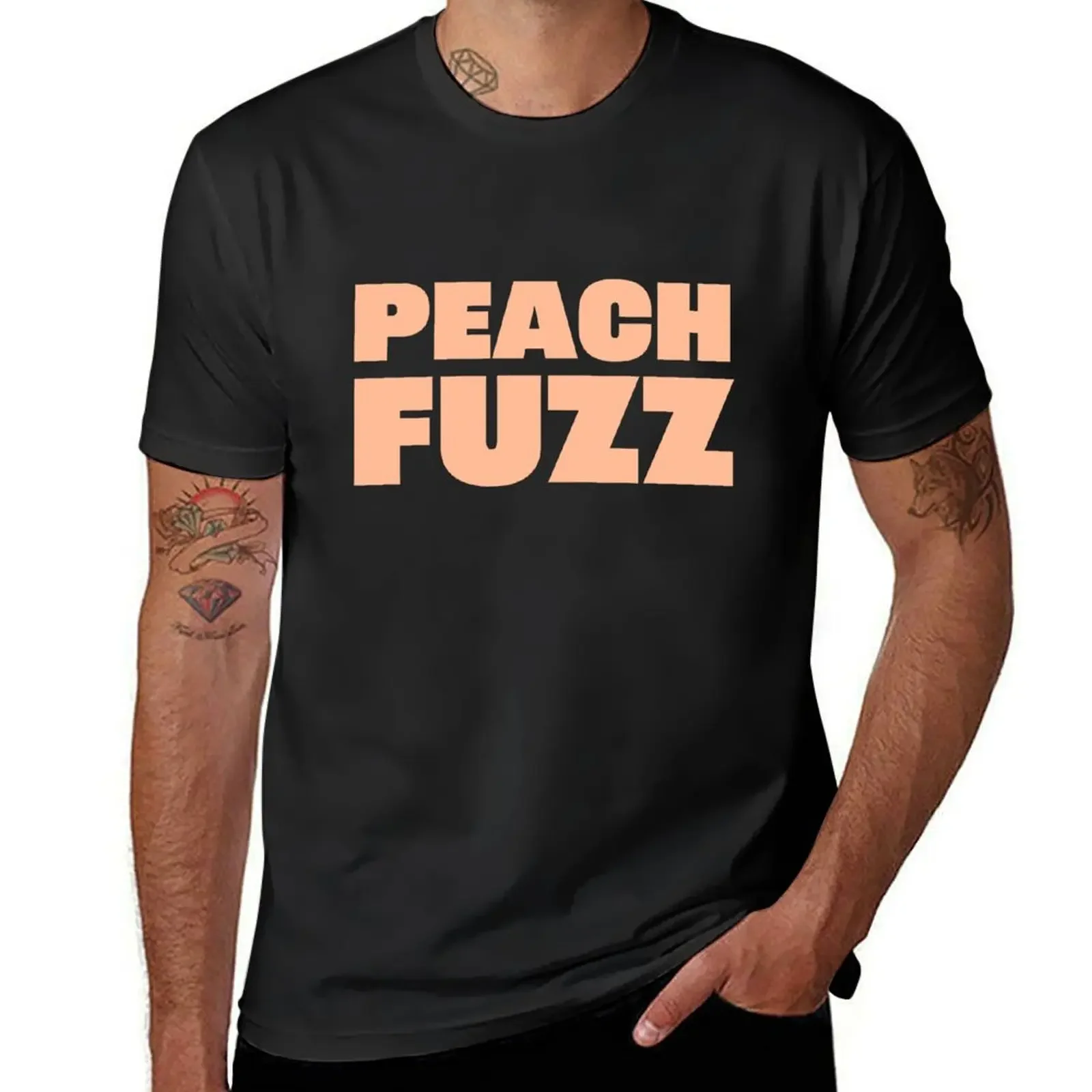 Pantone Color of the Year 2024 Peach Fuzz T-Shirt anime graphics plus size tops t shirt for men