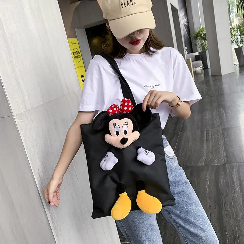 Disney kreskówka Mickey Mouse Trend torebki na co dzień kolorowa torba mickey Minnie przenośna torba płócienna torba na kajdanki kobieta torby