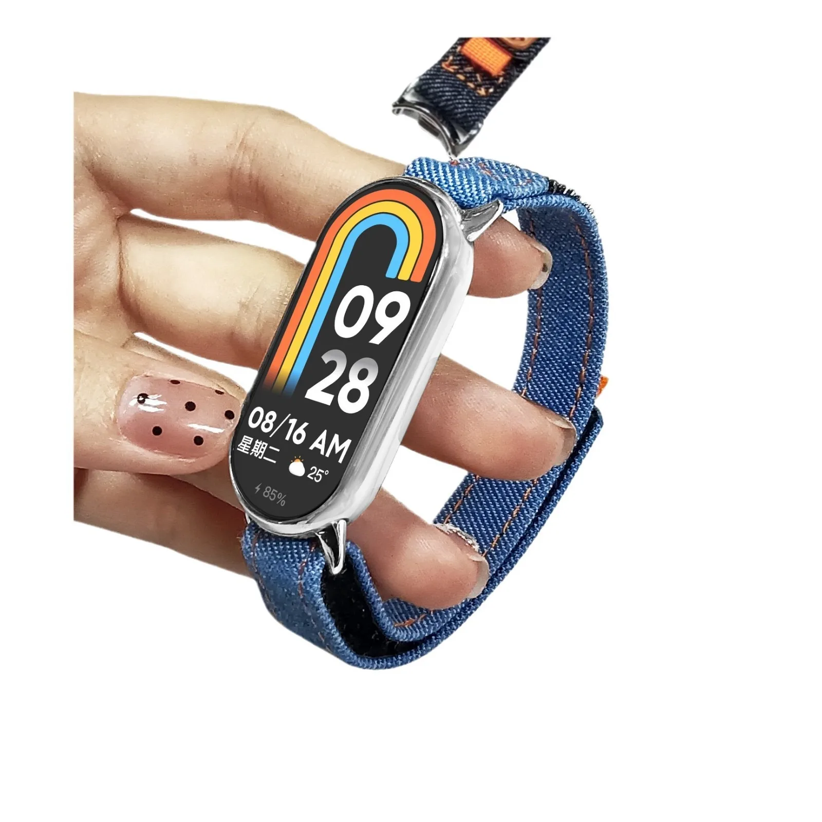 جديد لينة الدنيم حزام ل Xiaomi الفرقة 10/9/8 الرياضة الفاخرة ساعة ذكية مريحة سوار حزام ل Mi الفرقة 9/8 معصمه Correa