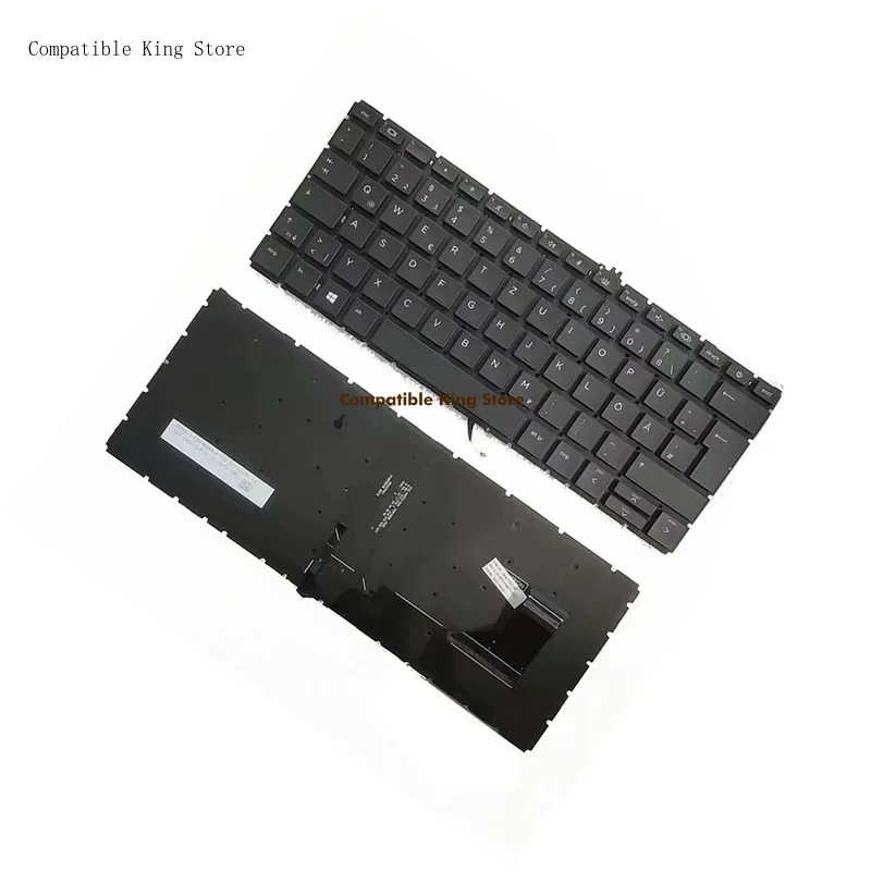 dd GR Germany Language Backlight Keyboard For HP Elitebook 830 G7 Black