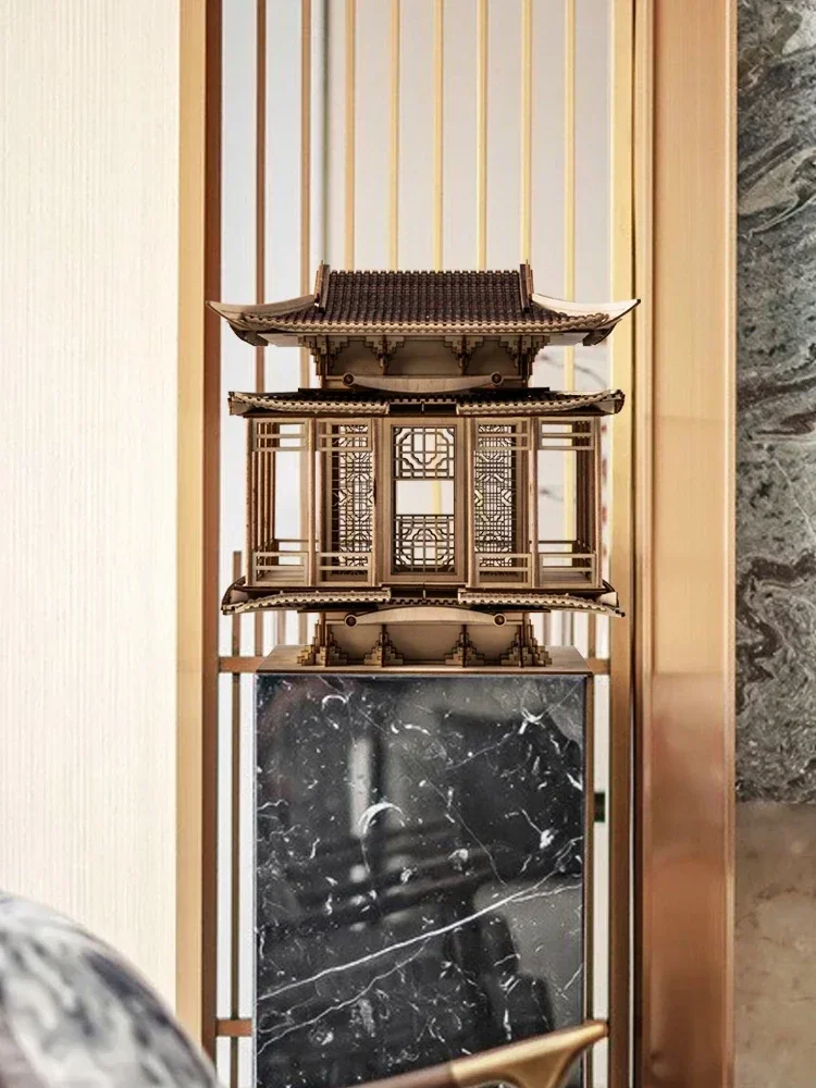 New Chinese antique architectural model finished decoration decoration sales office soft decoration